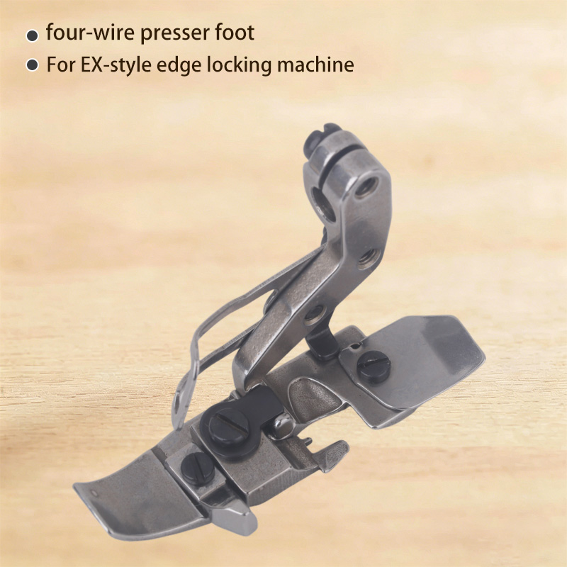 Textile Sewing Machine - 1 ชิ้น ตีนผีจักรเย็บผ้าแบบสี่เส้นด้าย ตีนผีล็อคขอบแบบดั้งเดิม สำหรับเครื่องเย็บผ้าโอเวอร์ล็อค Jack