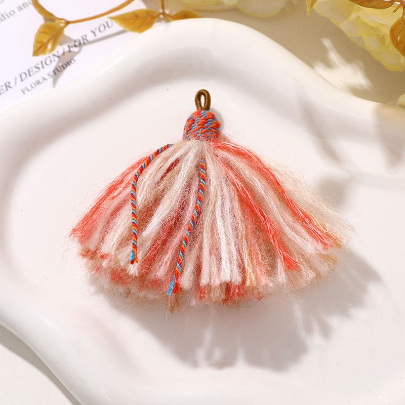 Sewing Thread In Textile - พู่ไหมพรมฝ้ายหลากสีสัน ทำมือ ใช้เป็นที่คั่นหนังสือ ตกแต่งงานแต่งงาน งานฝีมือ DIY
