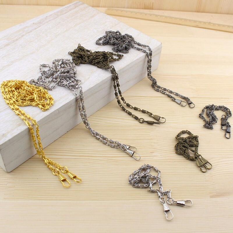 Vintage Sewing Textile - 10ชิ้น120เซนติเมตรแข็งแรงและทนทานวินเทจโลหะห่วงโซ่สายคล้องไหล่กระเป๋าDIYจักรเย็บผ้าแฮนด์เมดกระเป๋าส่วนสายกระเป๋าจับLW800