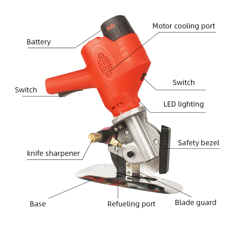 12V ไฟฟ้าไร้สายรอบกรรไกรผ้าผ้า - Textile Sewing Machine บทวิจารณ์และราคา