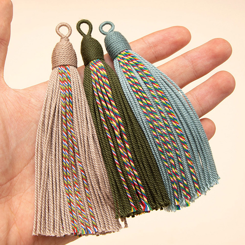 พู่ไหมพรมฝ้ายขนาด 11 ซม. 4 ชิ้ - Sewing Thread In Textile บทวิจารณ์และราคา